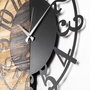 Wallity Reloj de pared decorativo de madera Nogal y Negro
